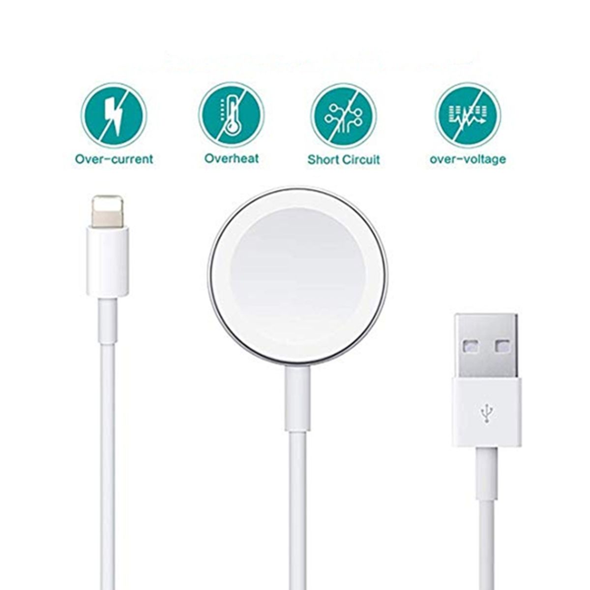 GENERICO - Cargador 2 en 1 Para Apple Watch y iPhone