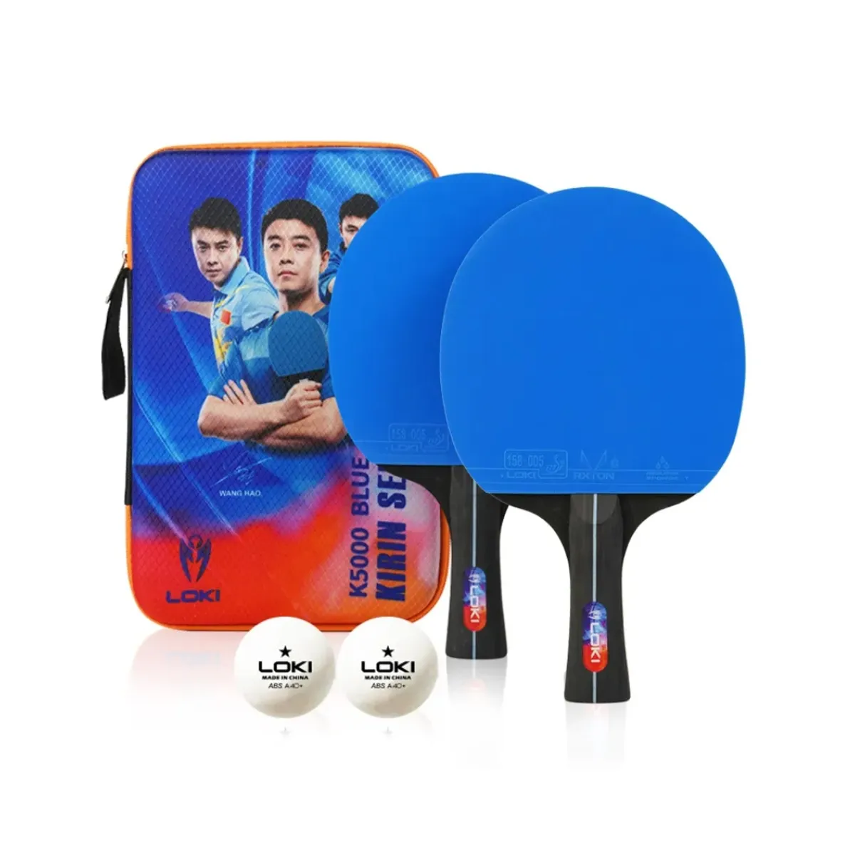 LOKI - Set 2 Paletas De Ping Pong Loki K5000 Nivel Inicial Mango FL