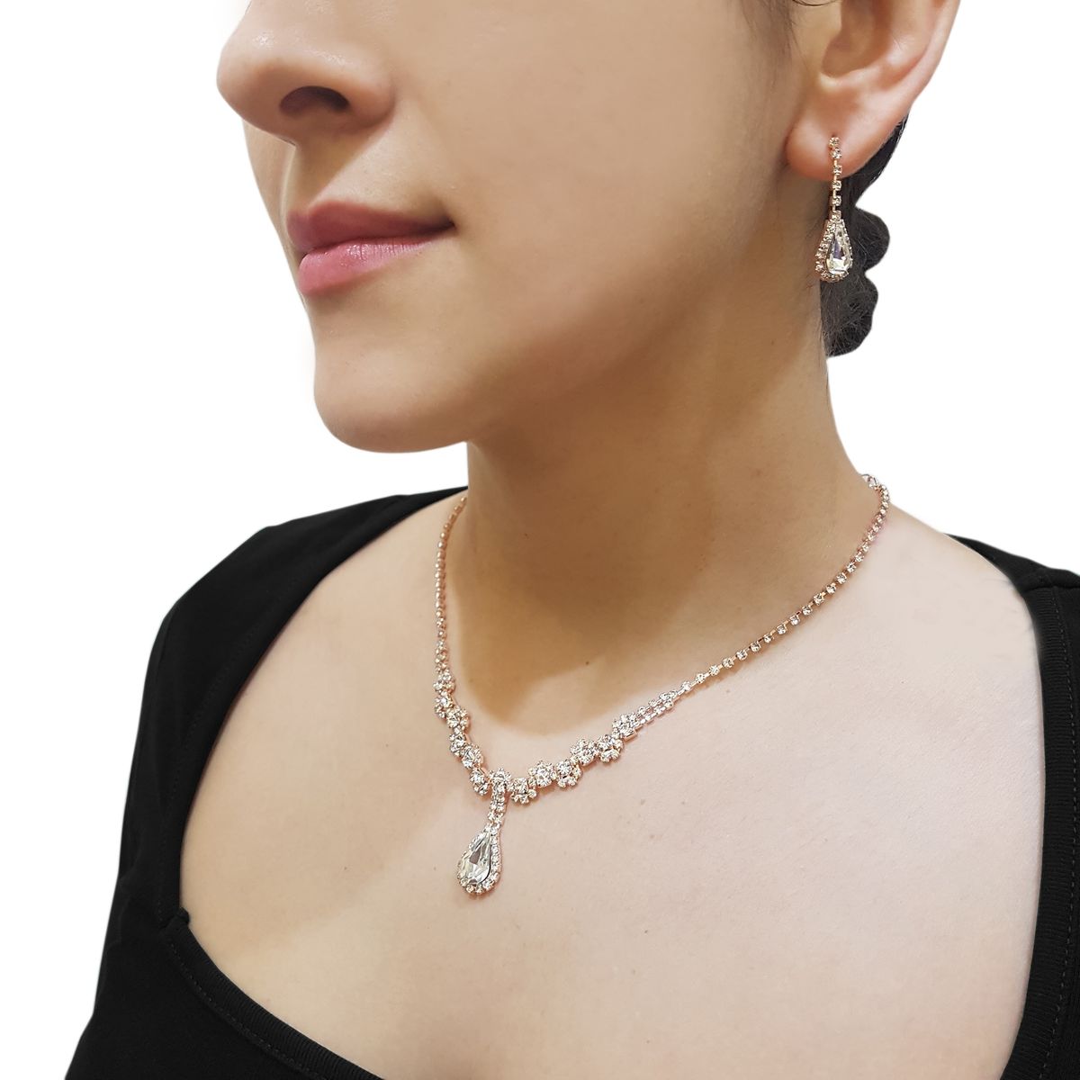 GENERICO - Set De Collar Y Aros Para Fiesta Elle