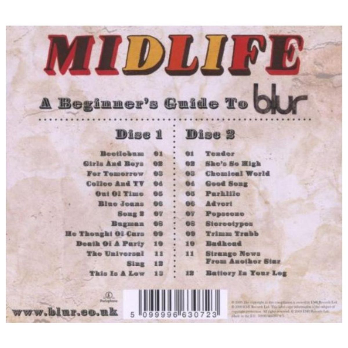 HITWAY MUSIC - BLUR-MIDLIFE A BEGINNERS GUIDE TO BLUR2CD-CD HITWAY MUSIC