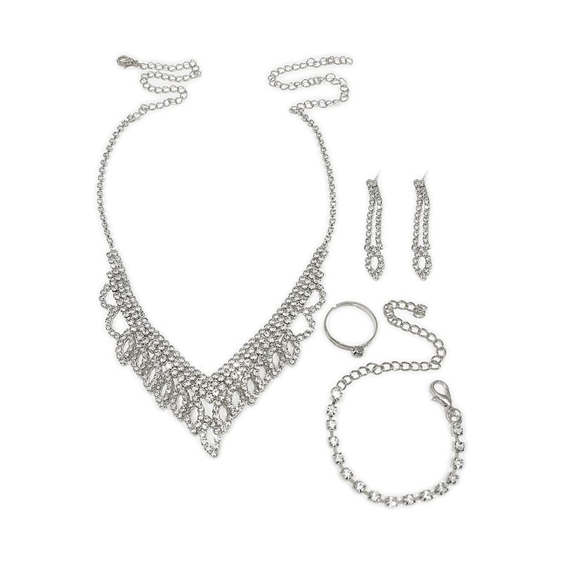GENERICO - Set Para Fiesta Collar - Aros - Pulsera - Anillo -  Susi