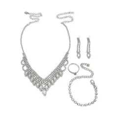 GENERICO - Set Para Fiesta Collar - Aros - Pulsera - Anillo - Susi