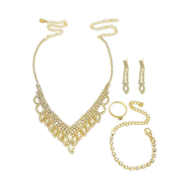 GENERICO - Set Para Fiesta Collar - Aros - Pulsera - Anillo -  Susi