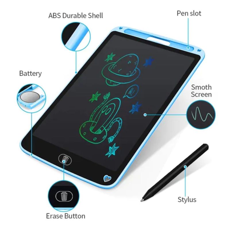 GENERICO - Pizarra Mágica Tablet Escritura Lcd 12 Fullcolor