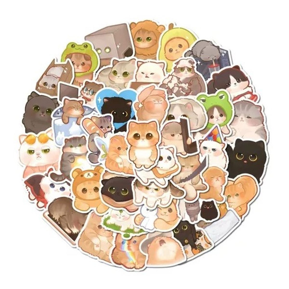 GARSIL - 50 Stickers De Gatitos Bebes Kawaii - Etiquetas Autoadhesivas - S341