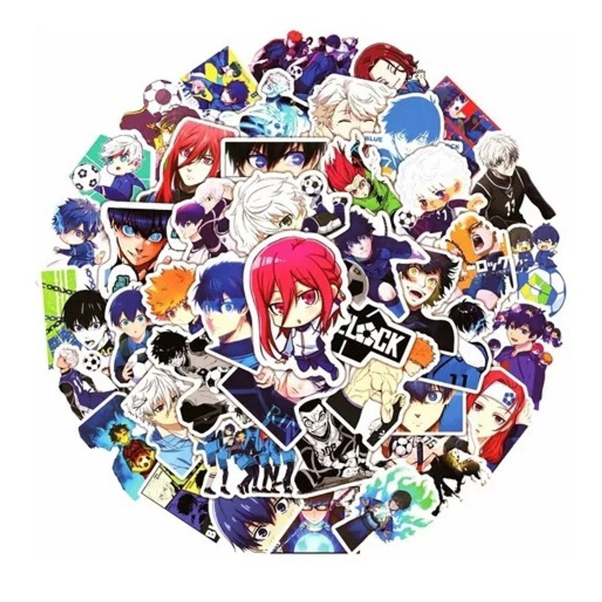 GARSIL - 50 Stickers De Blue Lock - Etiquetas Autoadhesivas