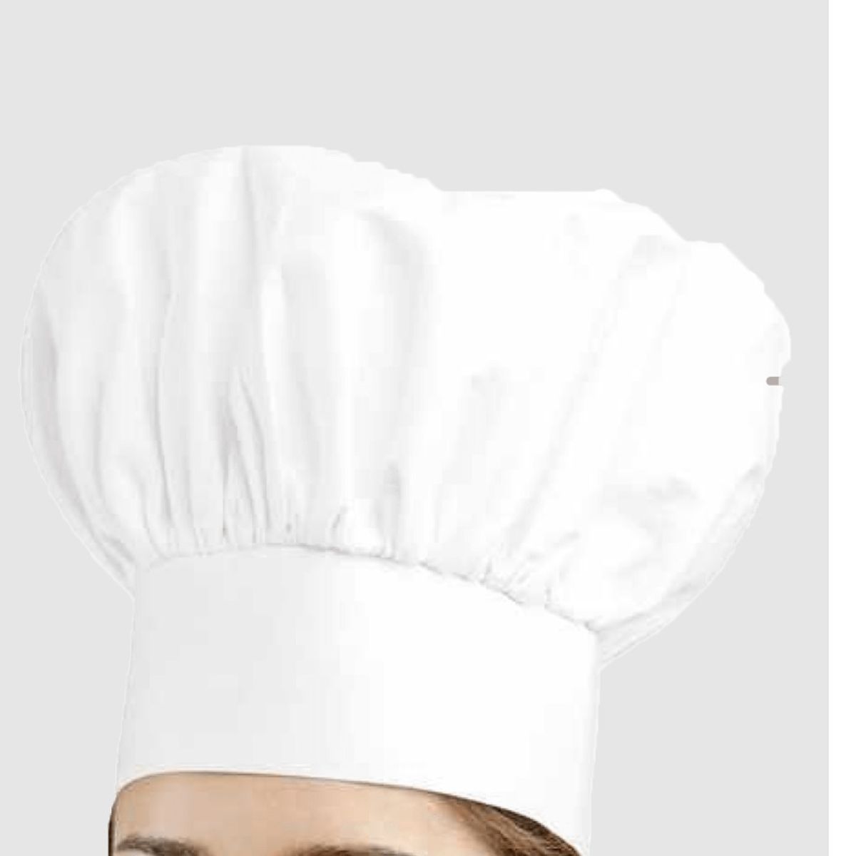 90 GRADOS - Gorro de Chef tipo Champiñon Frances confección Nacional
