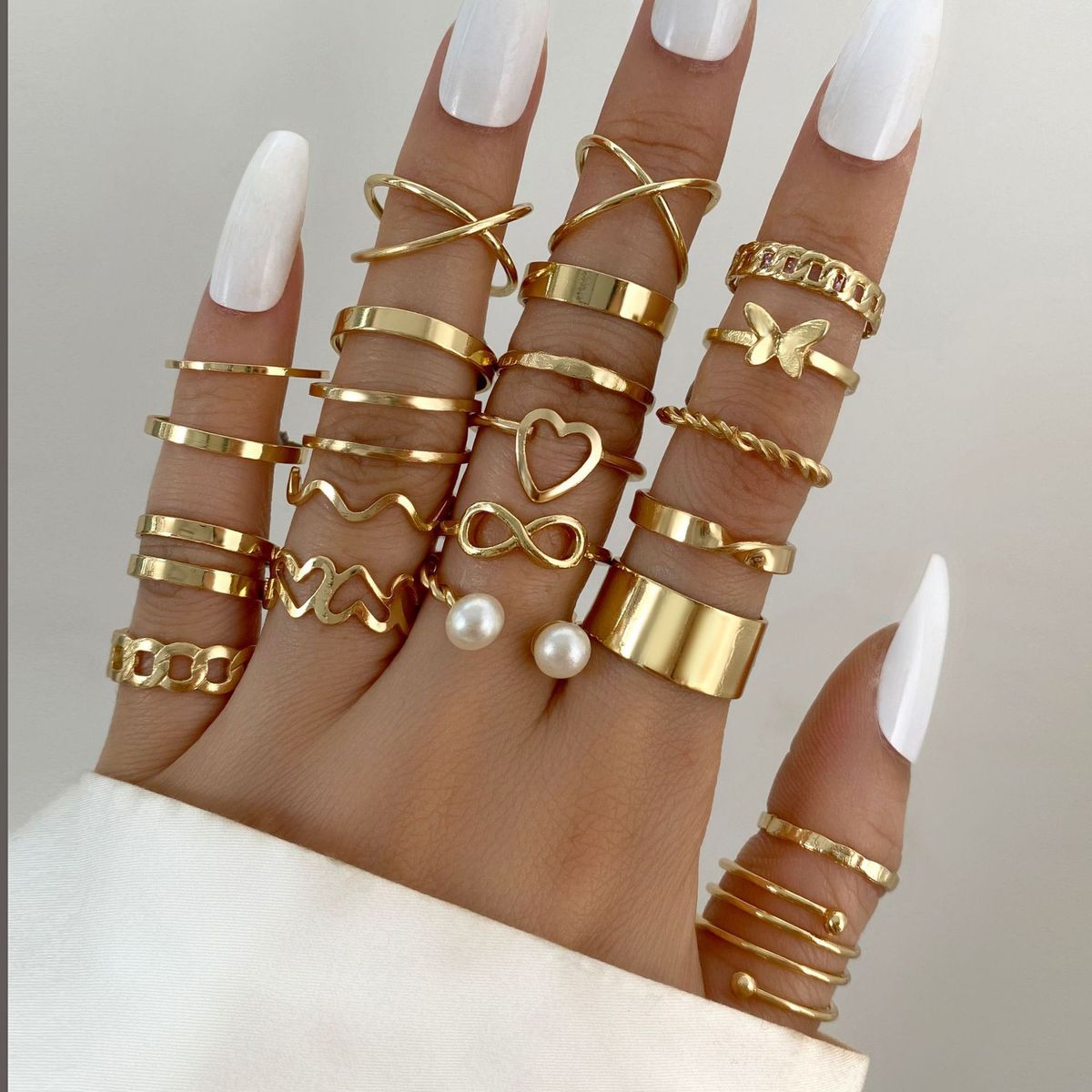 VATYERTY - Conjunto de 22 anillos multiarticulares abiertos-1