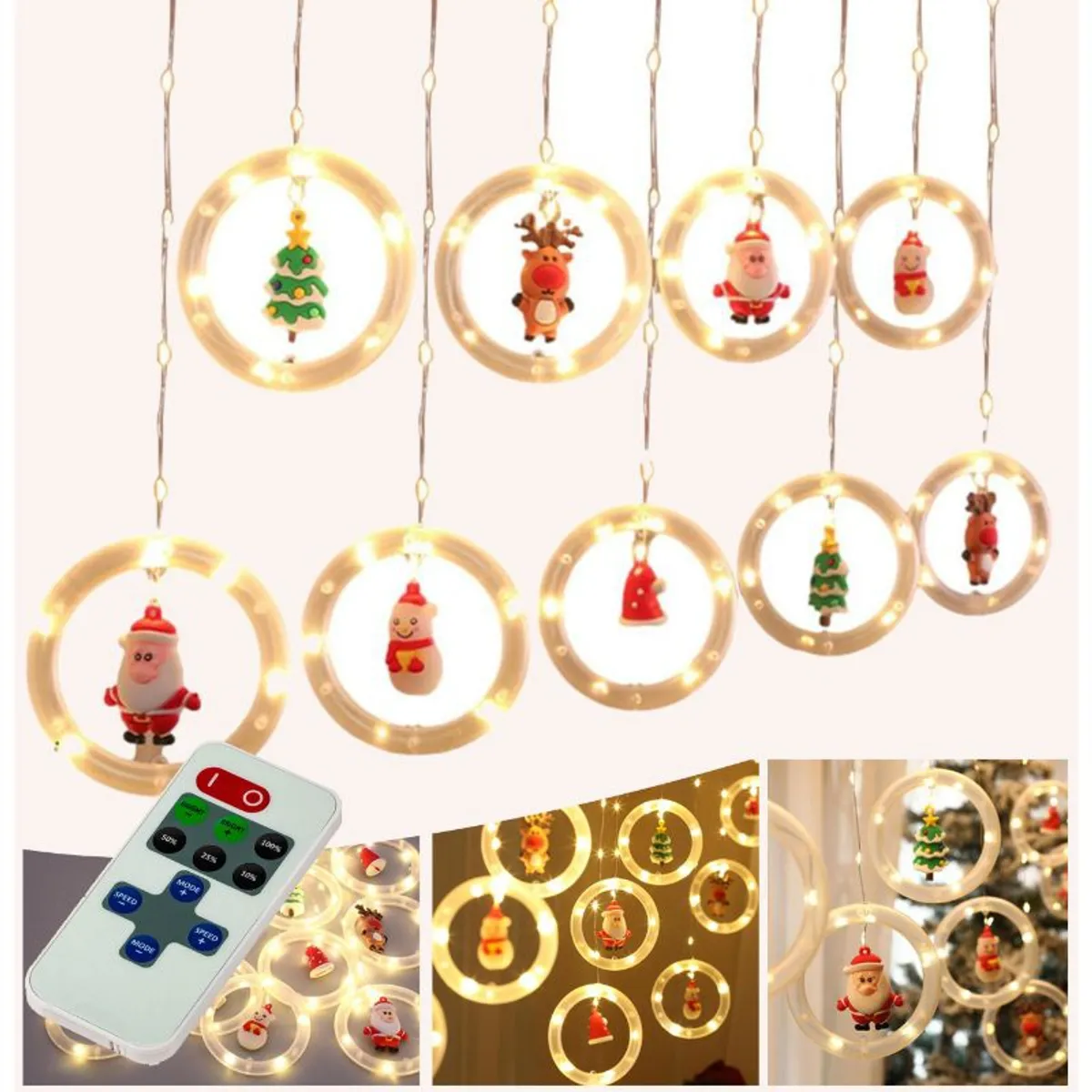 GENERICO - Guirnalda Led de Navidad 3mts Aros de Luz Decoracion Usb