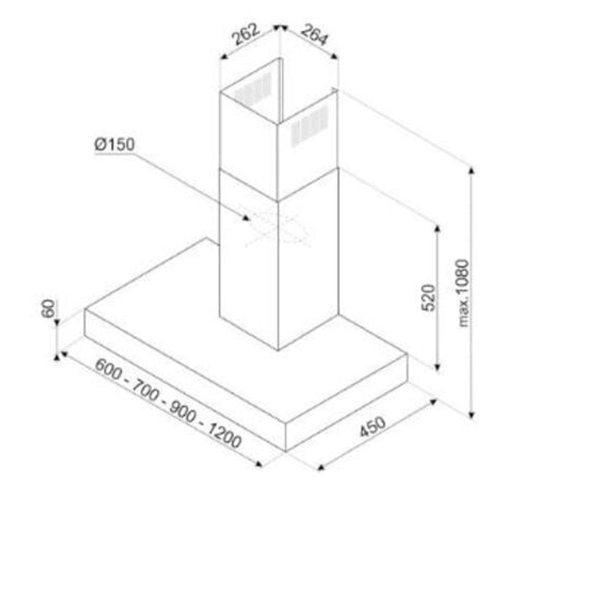 SMEG - Campana Smeg Decorativa 90 modelo KBT900XE