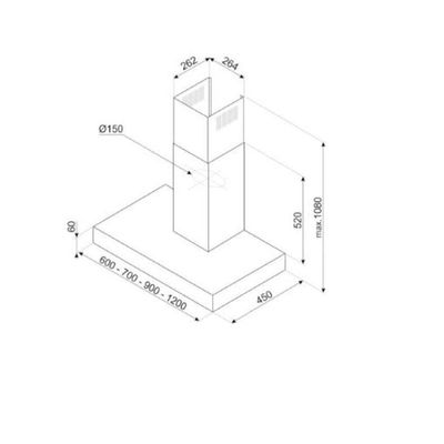 Imagen 2 del producto Campana Decorativa 90 modelo KBT900XE