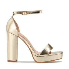 WEIDE - Sandalia Taco Fiesta Dorada Mujer YOU189