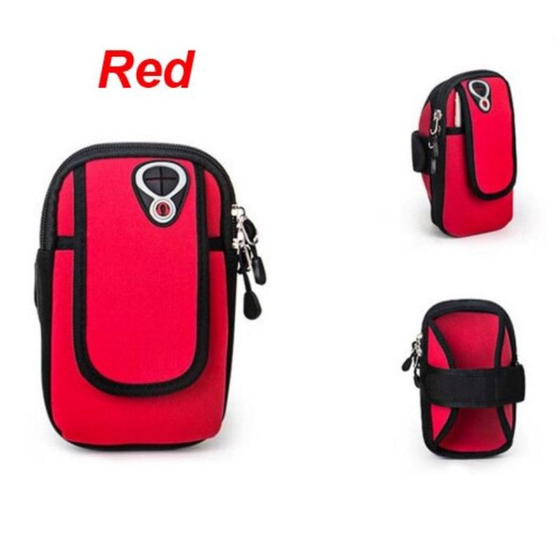GENERICO - Bolsa ROJO Riñonera con Soporte para Brazalete de Telefono