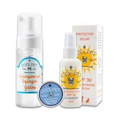 COOLPET - Pack Especial Gatos Verano con Protector Solar y Shampoo