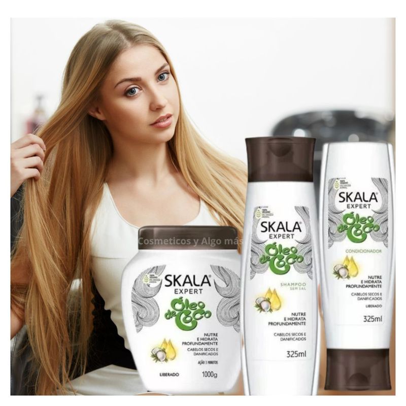 GENERICO - Línea capilar completa Oleo de coco para cabello seco Skala.