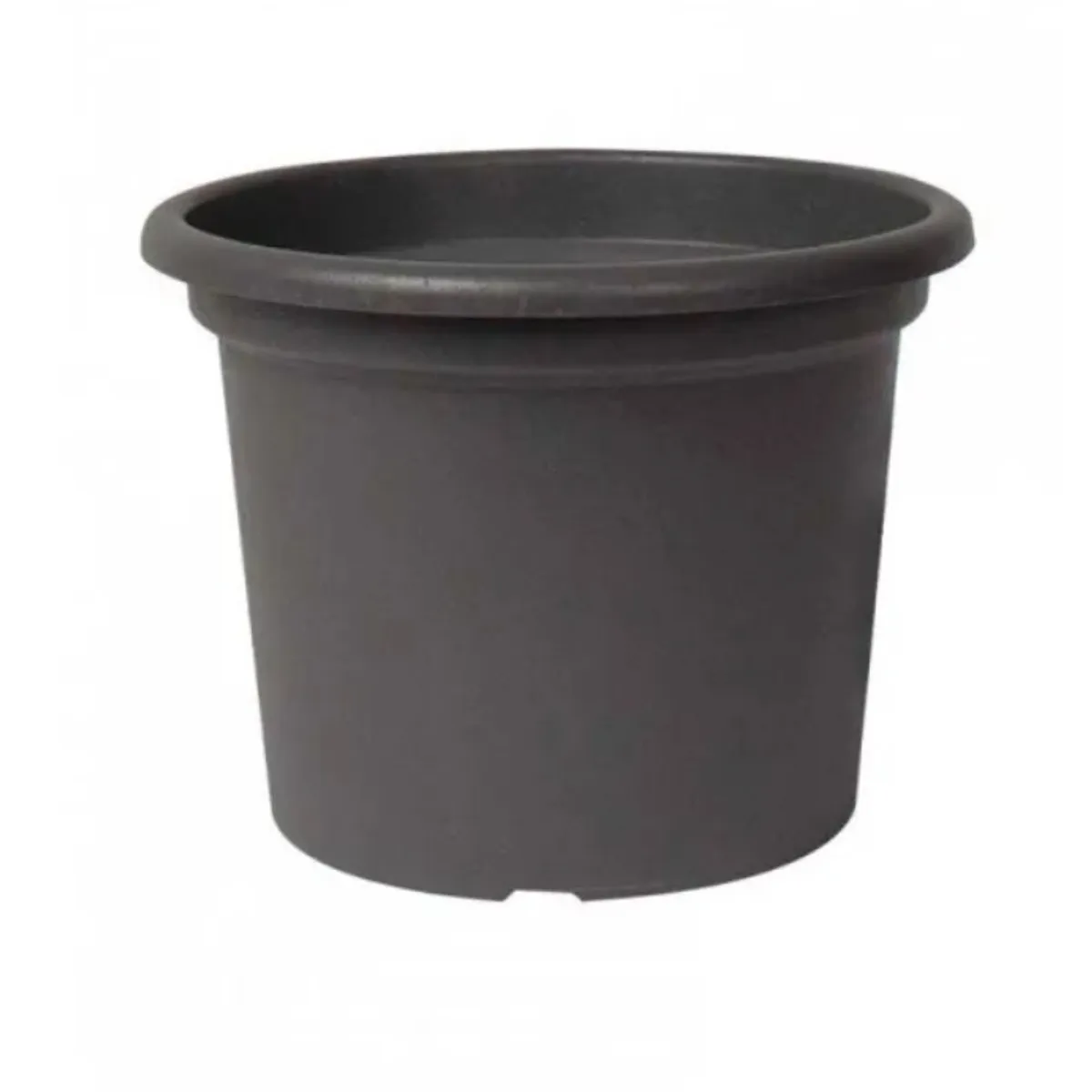 EURO3PLAST - Macetero de plástico reciclado con plato 40x30 cm color gris antracita