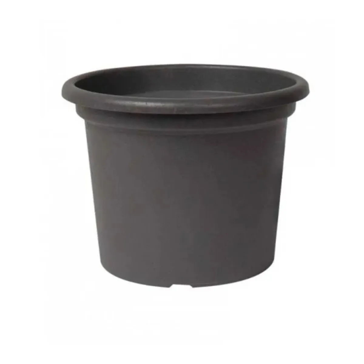 EURO3PLAST - Macetero de plástico reciclado con plato 40x30 cm color gris antracita