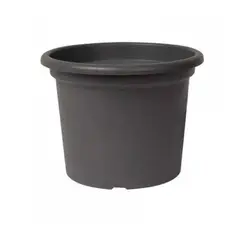 EURO3PLAST - Macetero de plástico reciclado plato 40x30 cm color Gris Antracita