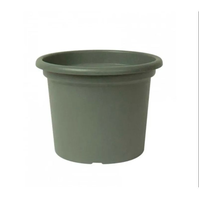 EURO3PLAST - Macetero de plástico reciclado  plato 40x30 cm color Verde salvia