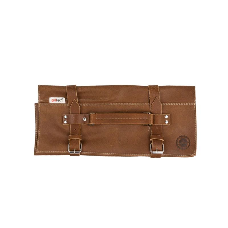 GRILLTECH - Bolso Porta 5 Cuchillos De Cuero Grilltech