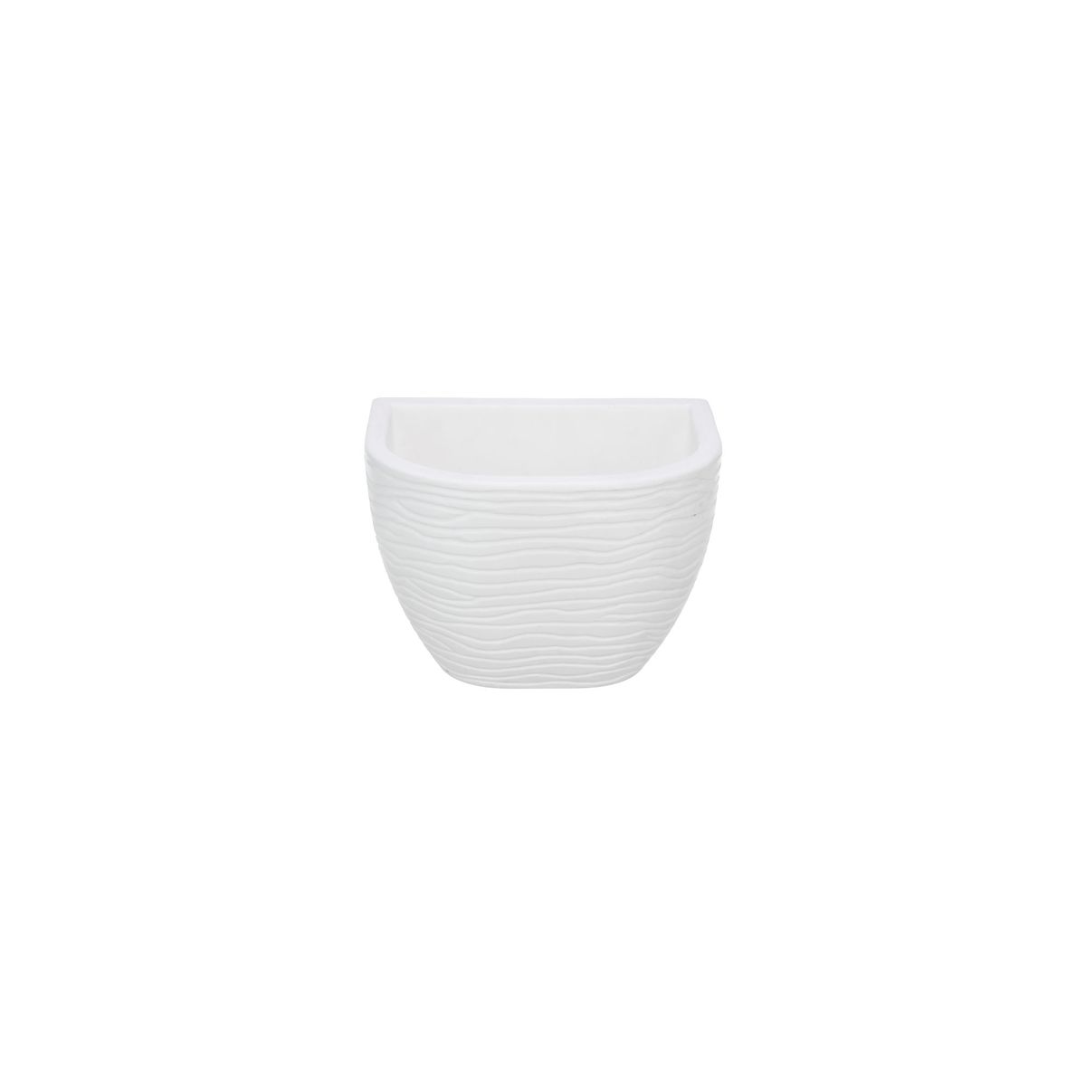 FLORIDIS - MACETERO FLORIDIS BLANCO TIESTOS DE PARED 17CM ALTO CON PLATO