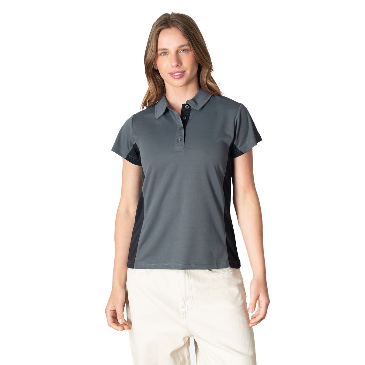 INDUSBORD - Polera Mujer manga corta Dryfit Custom Bitono protección Uv50 Con Certificación