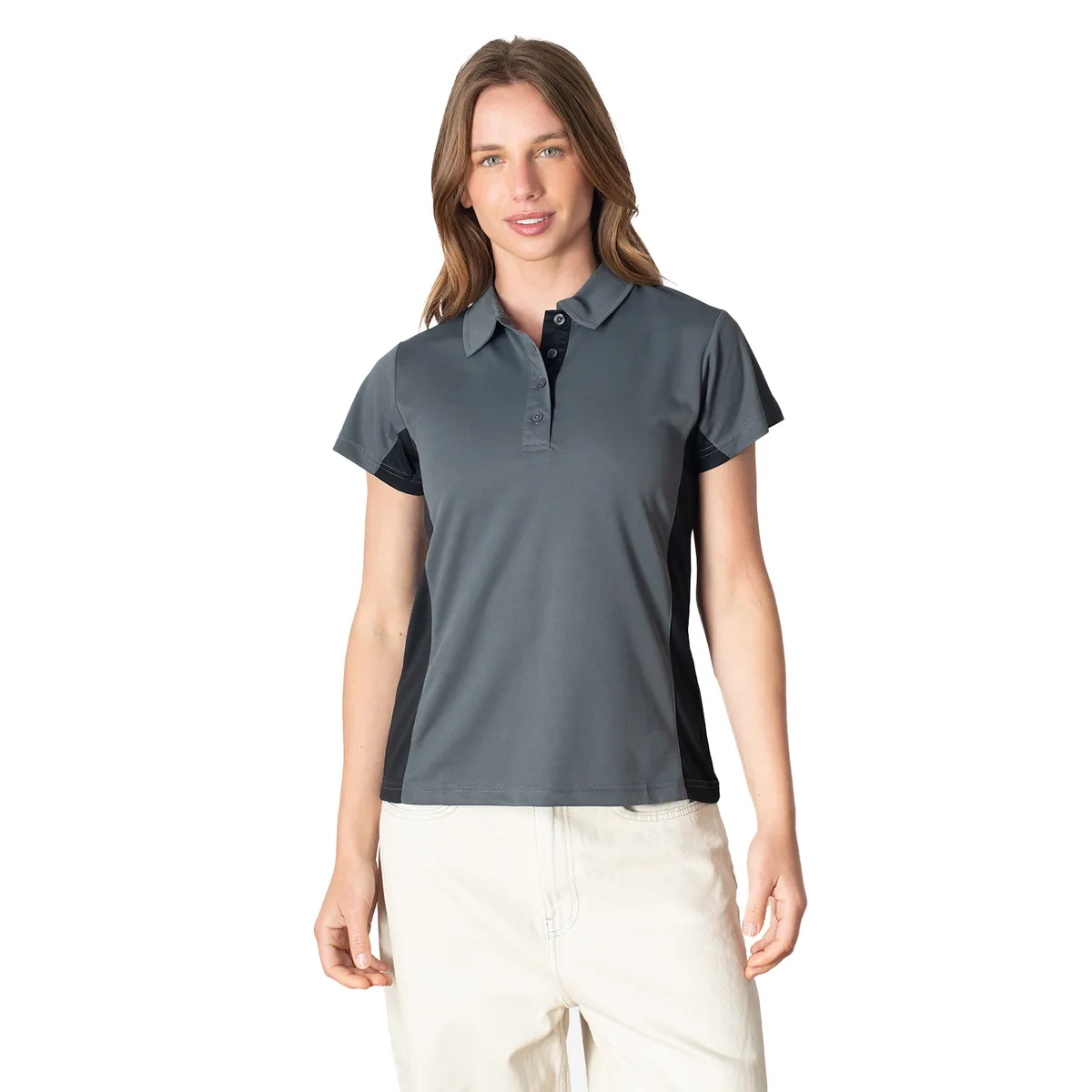 INDUSBORD - Polera Mujer manga corta Dryfit Custom Bitono protección Uv50 Con Certificación