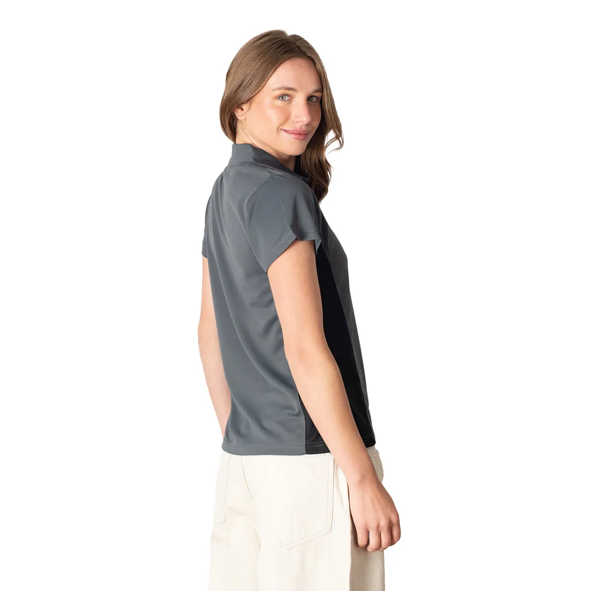 INDUSBORD - Polera Mujer manga corta Dryfit Custom Bitono protección Uv50 Con Certificación