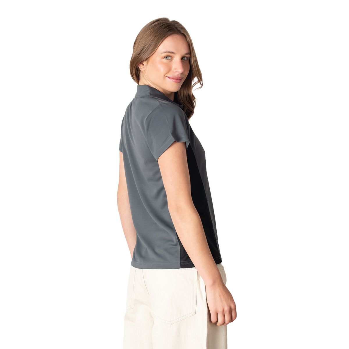 INDUSBORD - Polera Mujer manga corta Dryfit Custom Bitono protección Uv50 Con Certificación