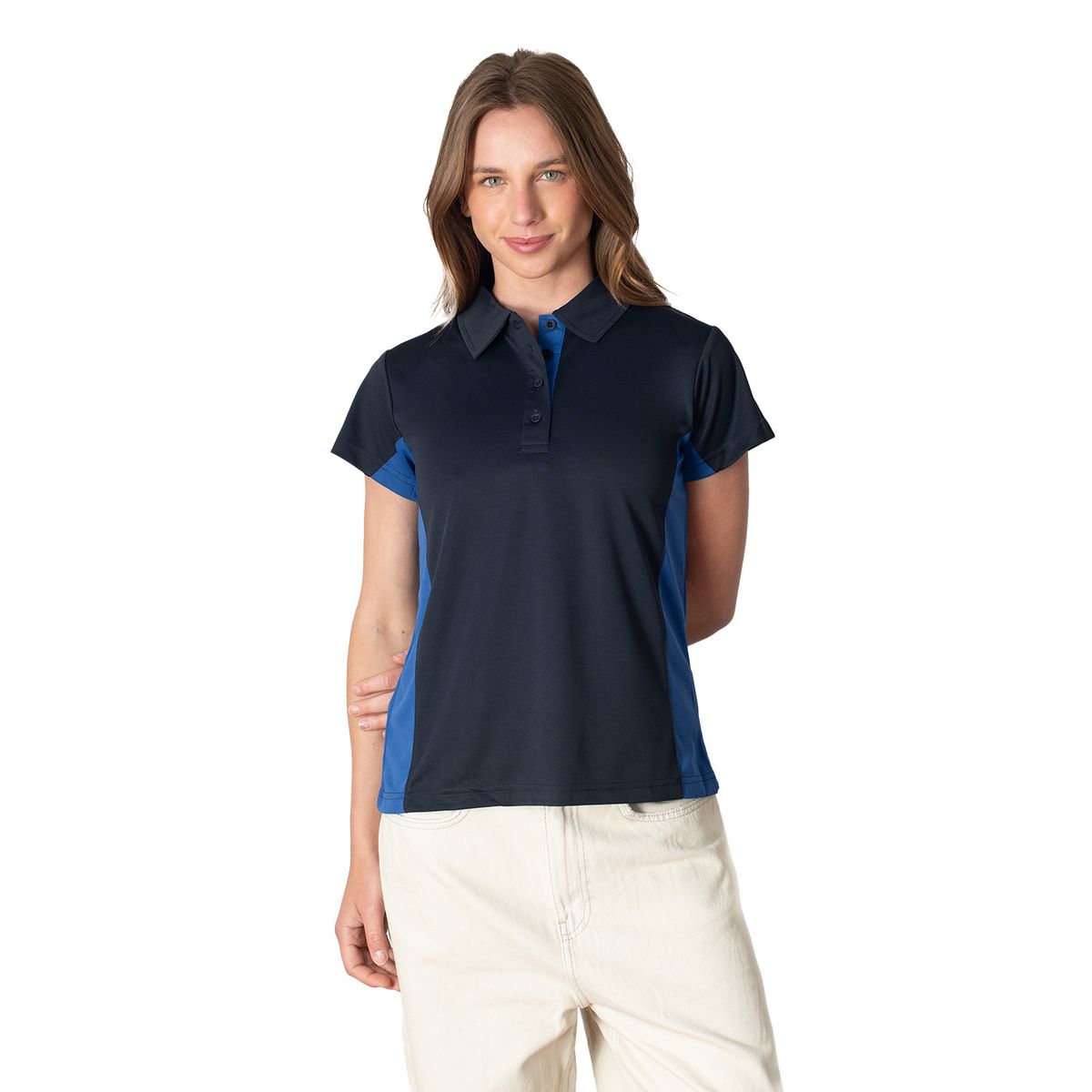 INDUSBORD - Polera Mujer manga corta Dryfit Custom Bitono protección Uv50 Con Certificación