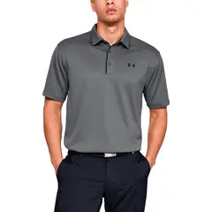 UNDER ARMOUR - Polera Hombre Tech Polo Gris UNDER ARMOUR.-