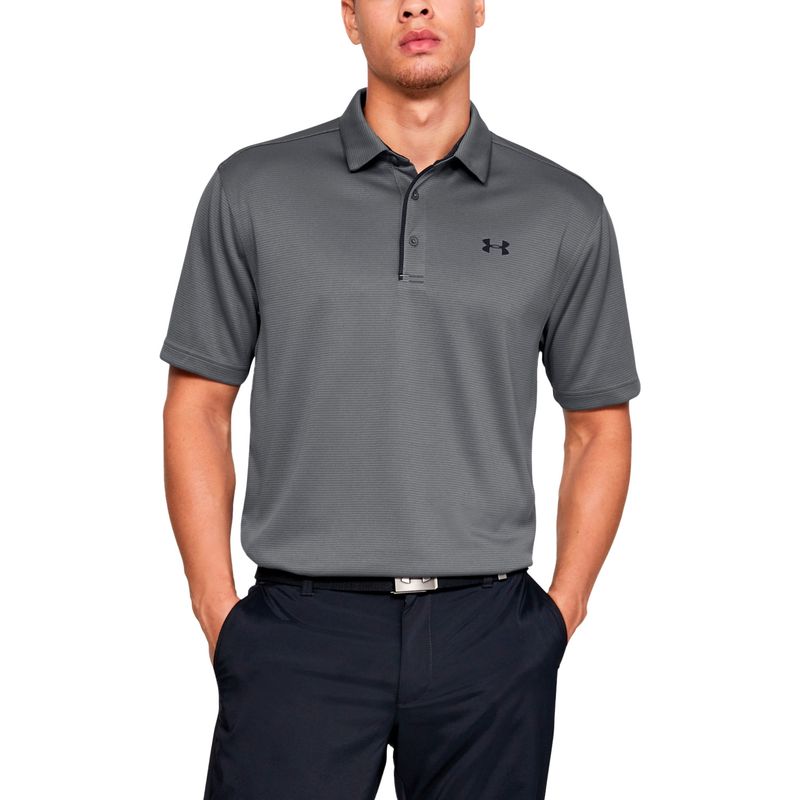 UNDER ARMOUR - Polera Hombre Tech Polo Gris UNDER ARMOUR.-