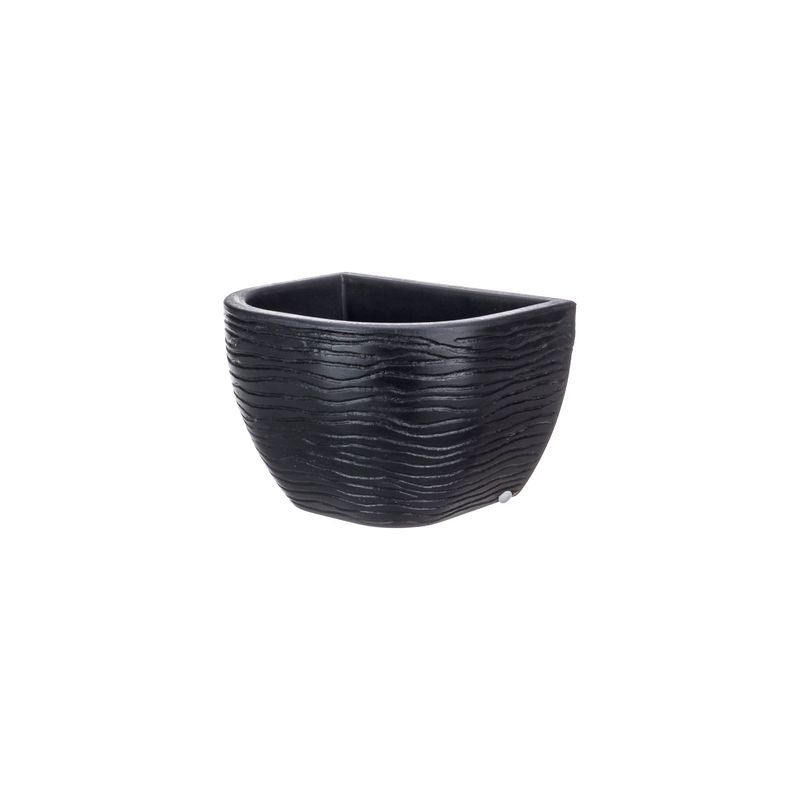 FLORIDIS - MACETERO FLORIDIS NEGRO TIESTOS DE PARED 17CM ALTO CON PLATO