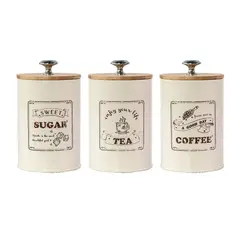 GENERICO - Set de 3 canister de cocina C