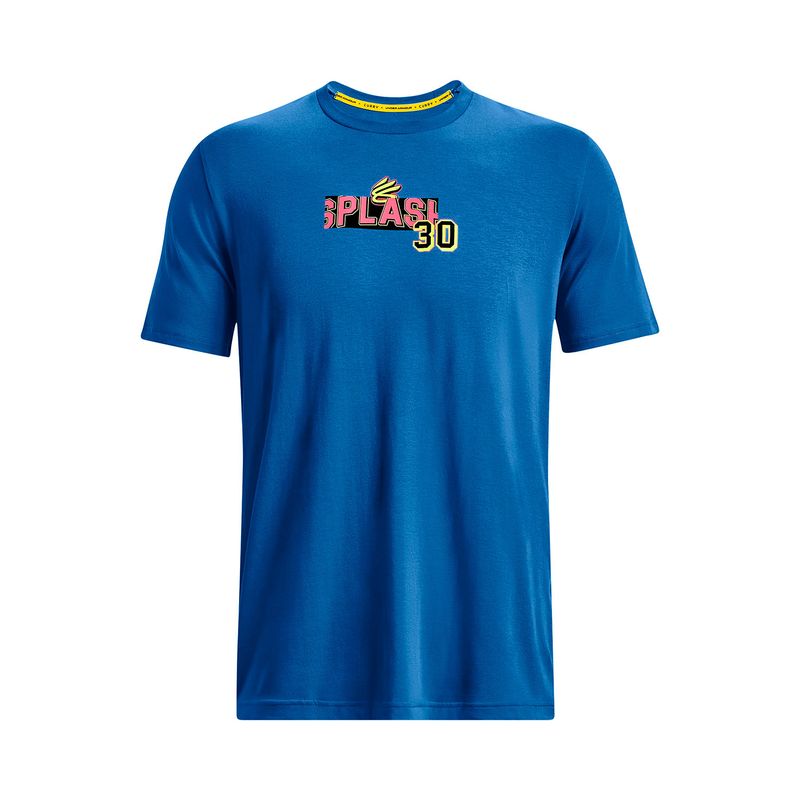 UNDER ARMOUR - Polera manga corta CurrySplash hombre Azul UNDER ARMOUR