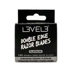 L3VEL3 - Hojas De Afeitar Level3 Doble Filos Platinum 100 Unidades