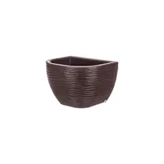 FLORIDIS - MACETERO MARRON TIESTOS DE PARED 17CM ALTO CON PLATO