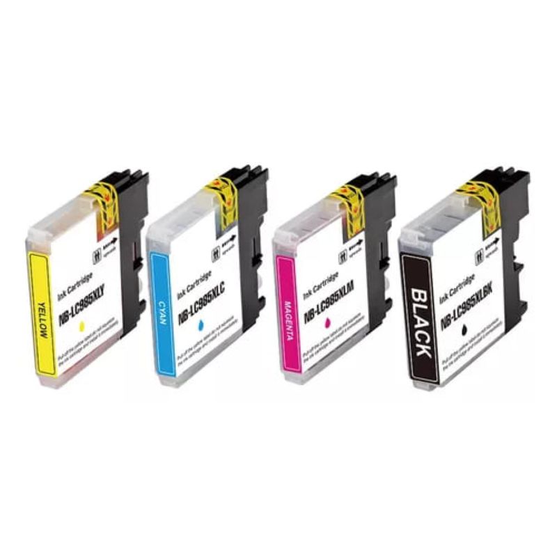 LOGIC - Pack 4 Cartuchos Para Brother LC985 Alternativo LC60 LC975