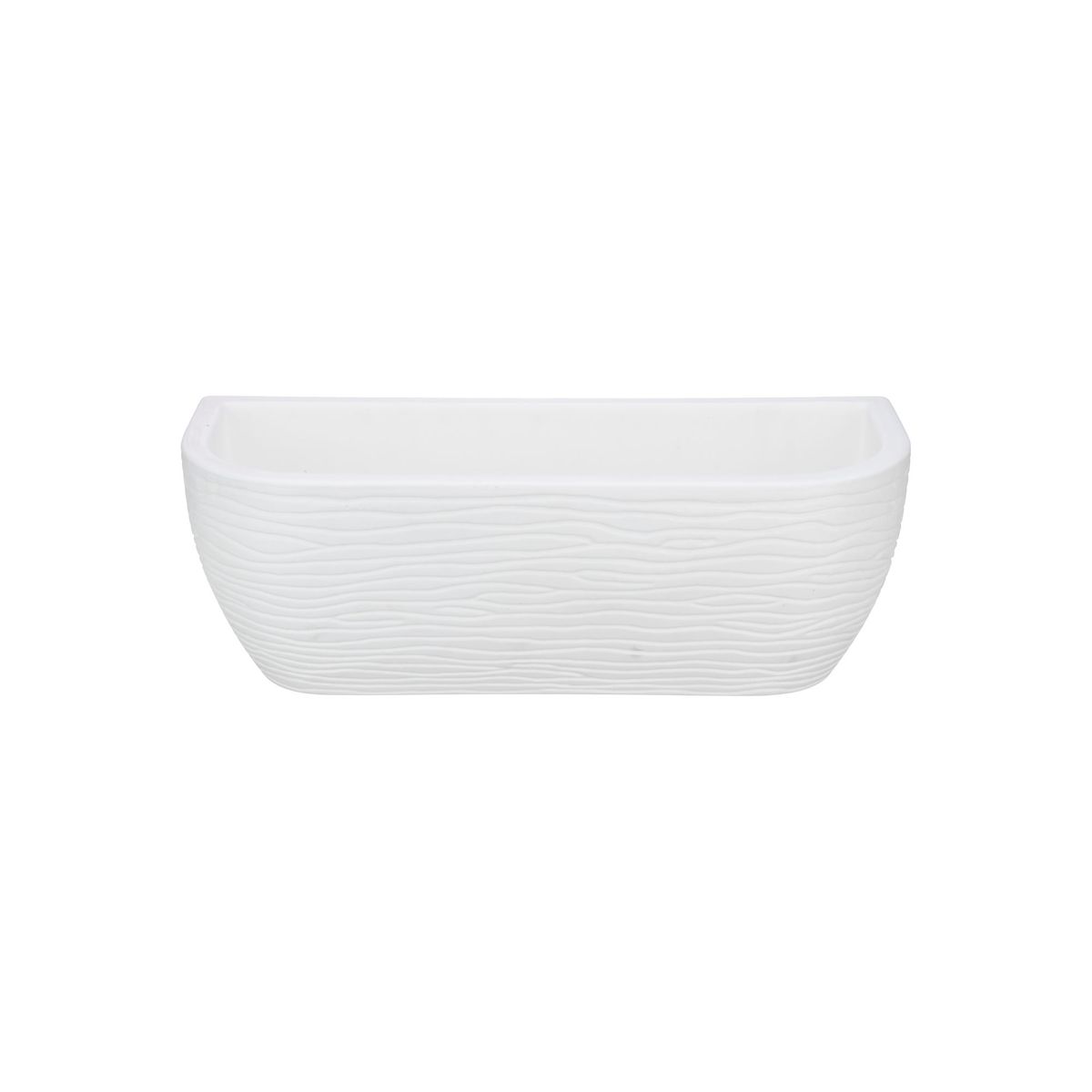 FLORIDIS - MACETERO FLORIDIS BLANCO TIESTOS DE PARED 46X17CM ALTO CON PLATO