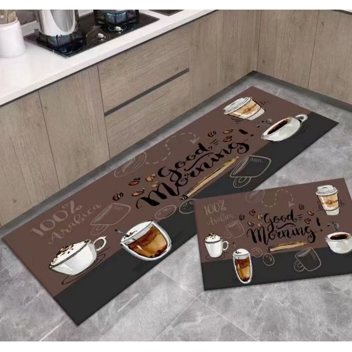 Set Alfombras Cocina Decoración Coffe Vintage Antideslizante, marca GENERICO - Foto Principal