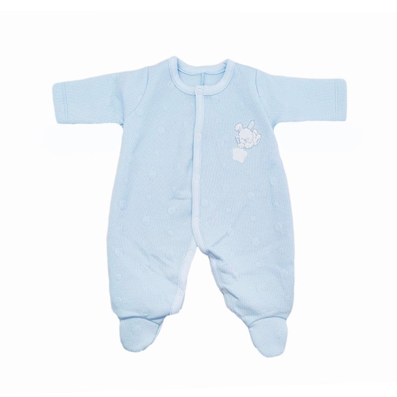 MOONWEAR - Enterito Bordado Bunny Niño Celeste Algodón Peruano
