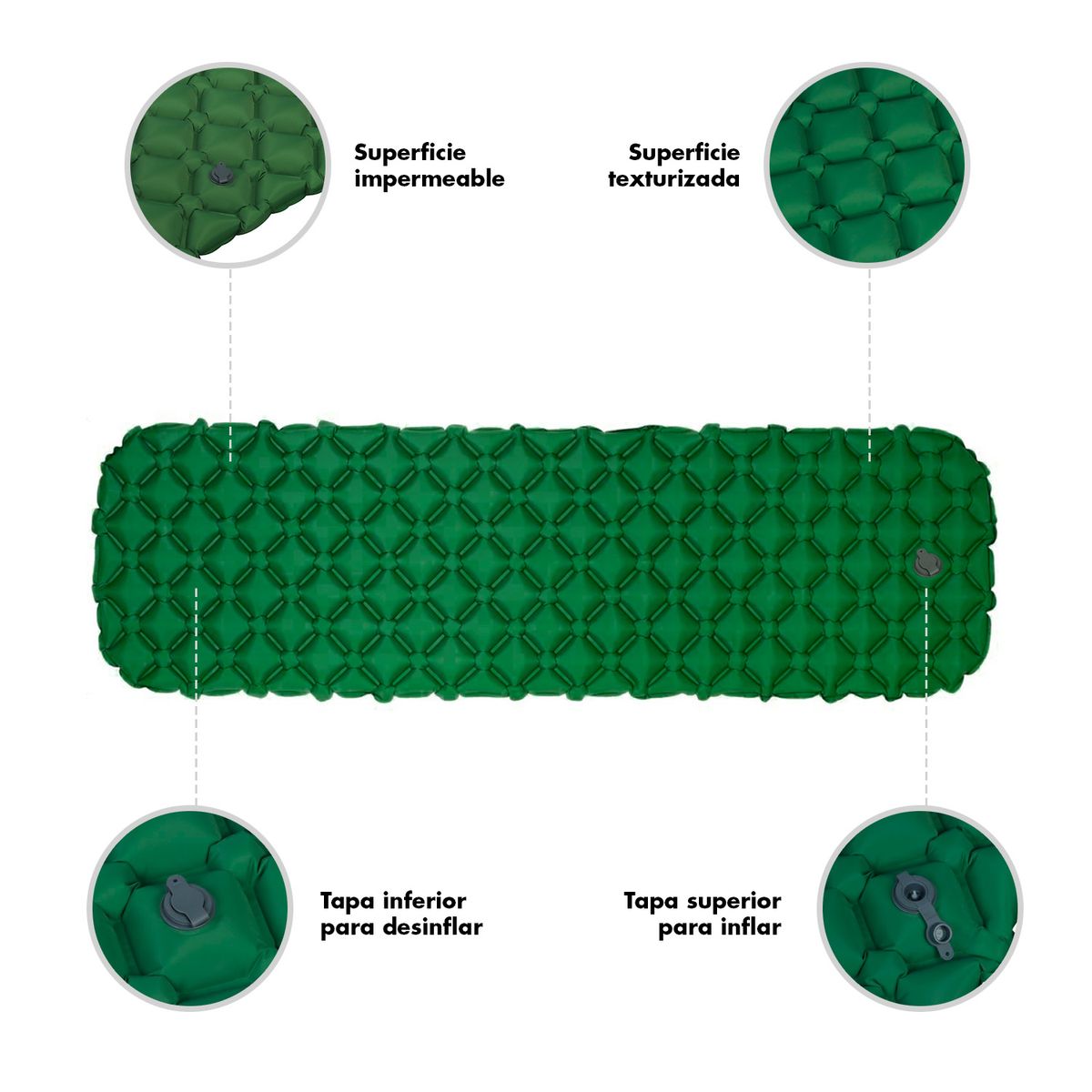 RUTTA - Colchon Inflable  Verde.