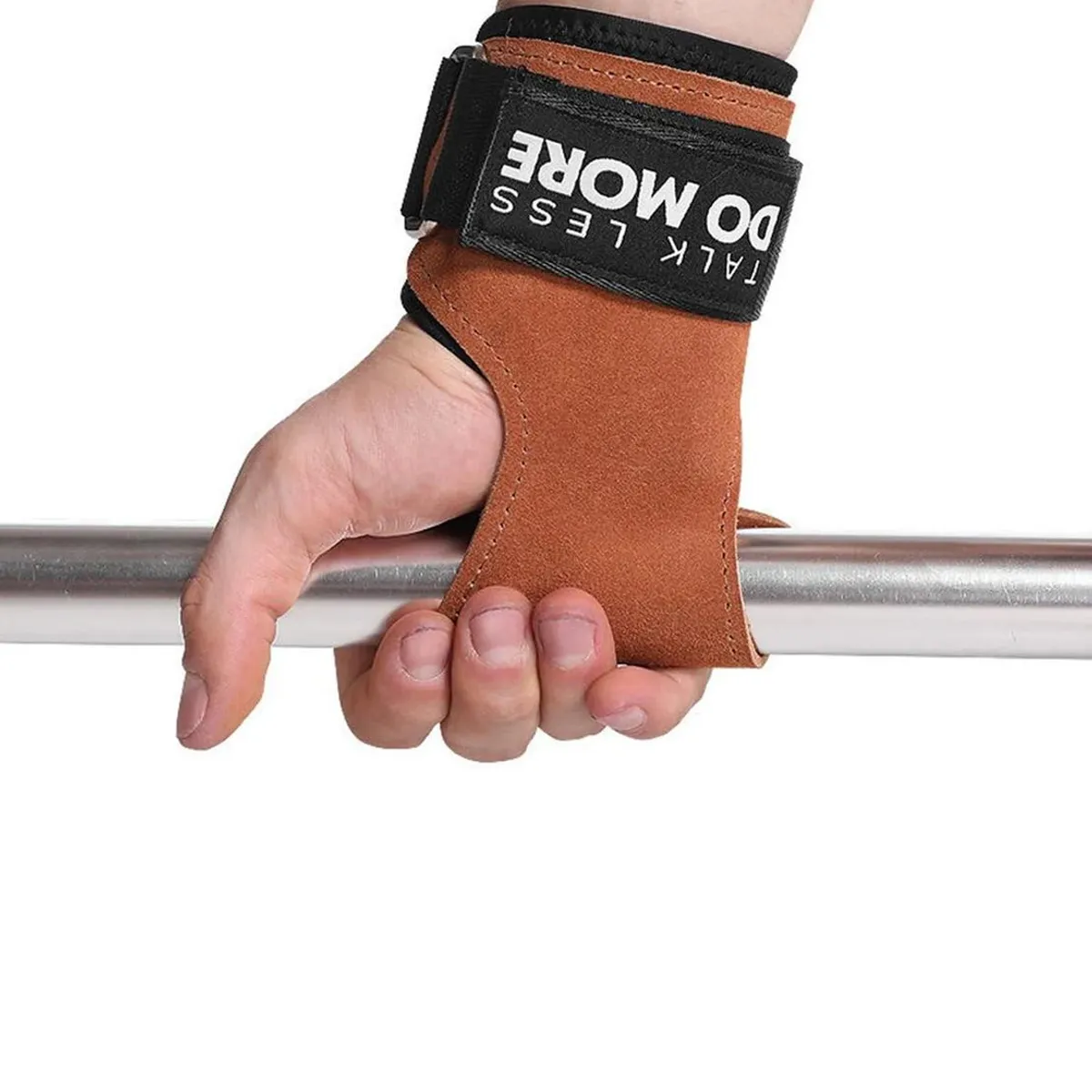 WORX - Muñequeras Grips Calleras Cuero Worx Levantamiento Pesas x2