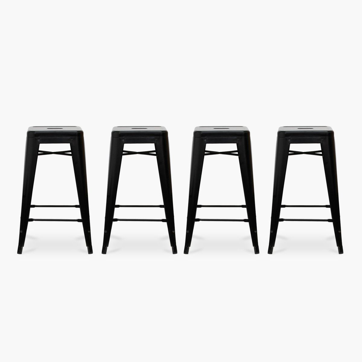FORM DESIGN - Pack 4 Tolix Taburetes 67 Metal Negro Form