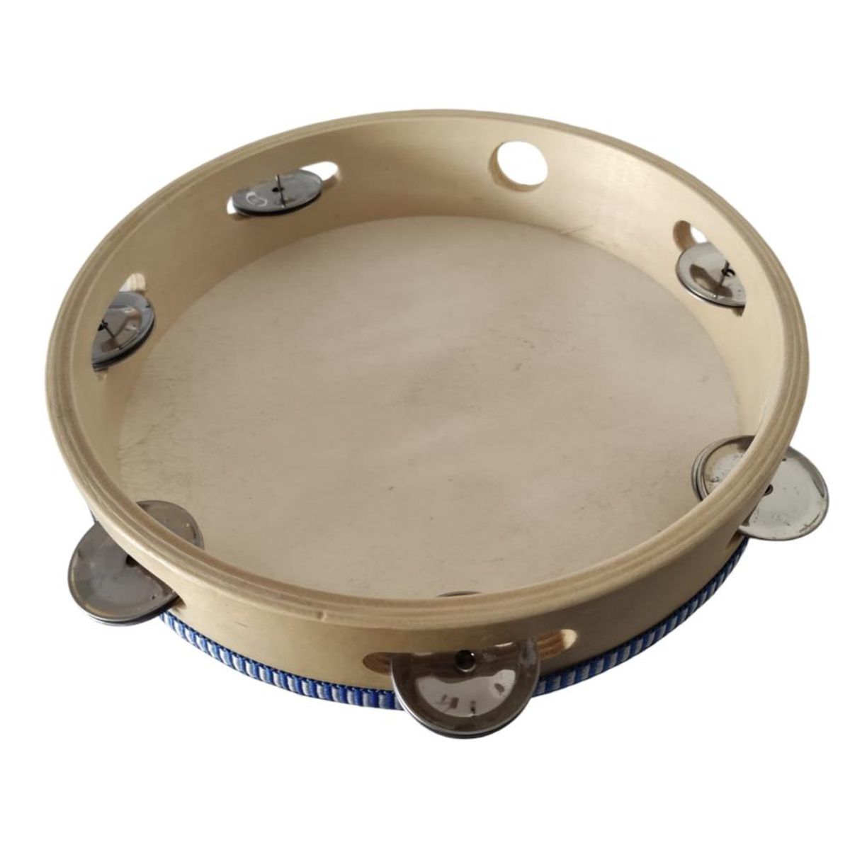 RMX - Pandereta de madera 8 pulgadas RMX PD-8 azul - Crema