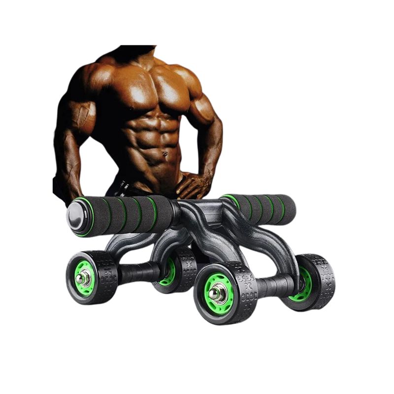 GENERICO - Rodillo Ejercicio Abdominales 4 Ruedas Fitness