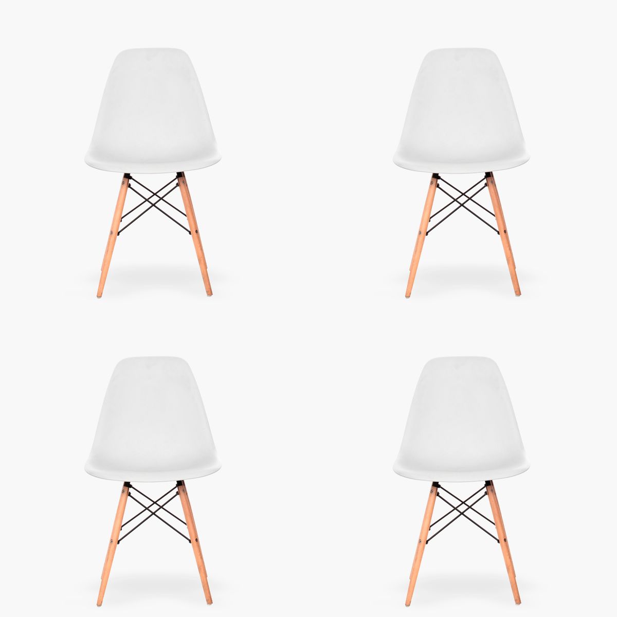 FORM DESIGN - Pack 4 Sillas Comedor Eames DSW Blanco Form