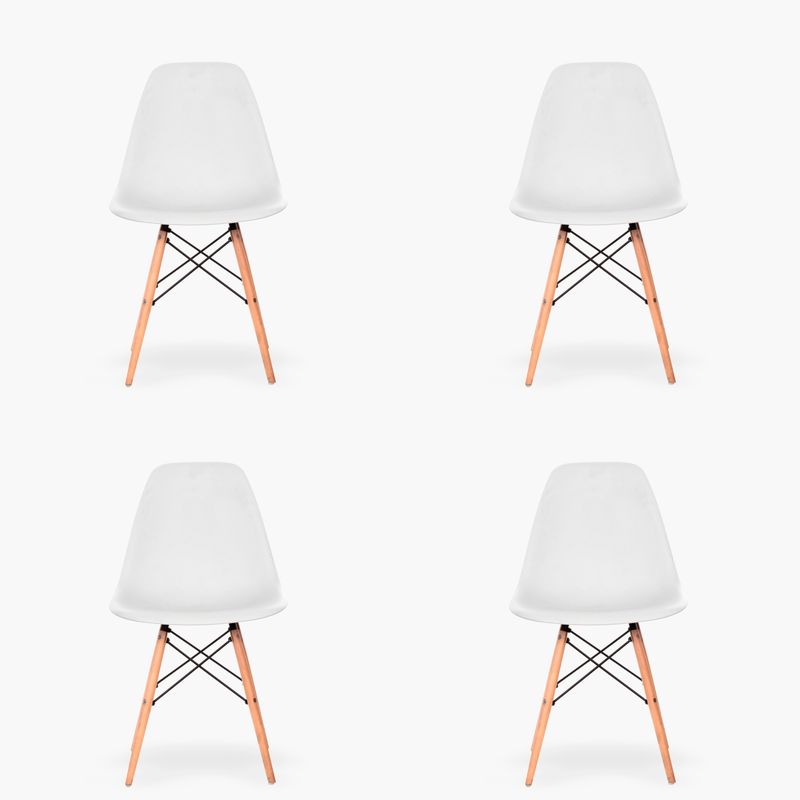 FORM DESIGN - Pack 4 Sillas Comedor Eames DSW Blanco Form
