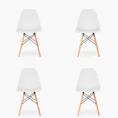 FORM DESIGN - Pack 4 Sillas Comedor Eames DSW Blanco Form