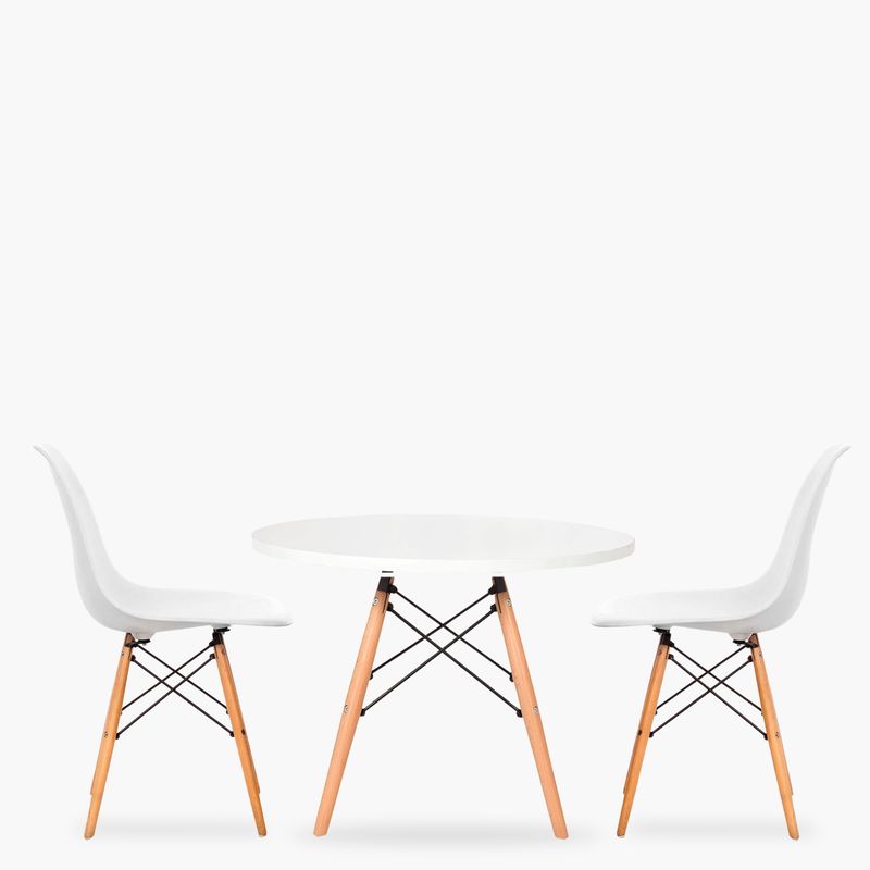 FORM DESIGN - Pack Kids 1 Mesa 2 Sillas DSW Blanco Form